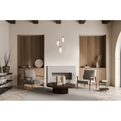 ITALUX - Hanglamp met kabel SANTOS 3xG9/40W/230V goudkleurig