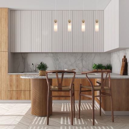 ITALUX - Hanglamp aan kabel SANTOS 4xG9/40W/230V goudkleurig