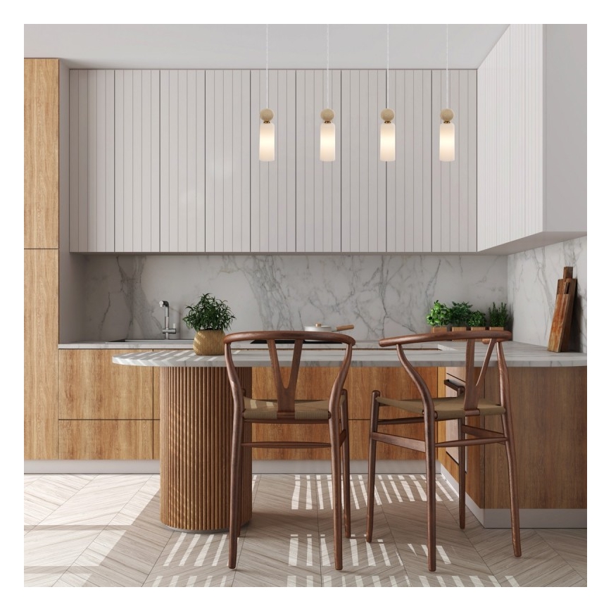 ITALUX - Hanglamp aan kabel SANTOS 4xG9/40W/230V goudkleurig
