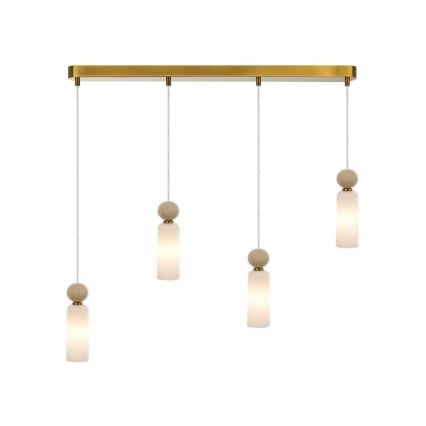 ITALUX - Hanglamp aan kabel SANTOS 4xG9/40W/230V goudkleurig