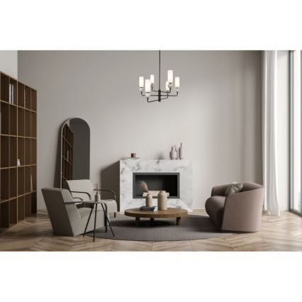 ITALUX - Hanglamp met stang SANTOS 6xG9/40W/230V zwart