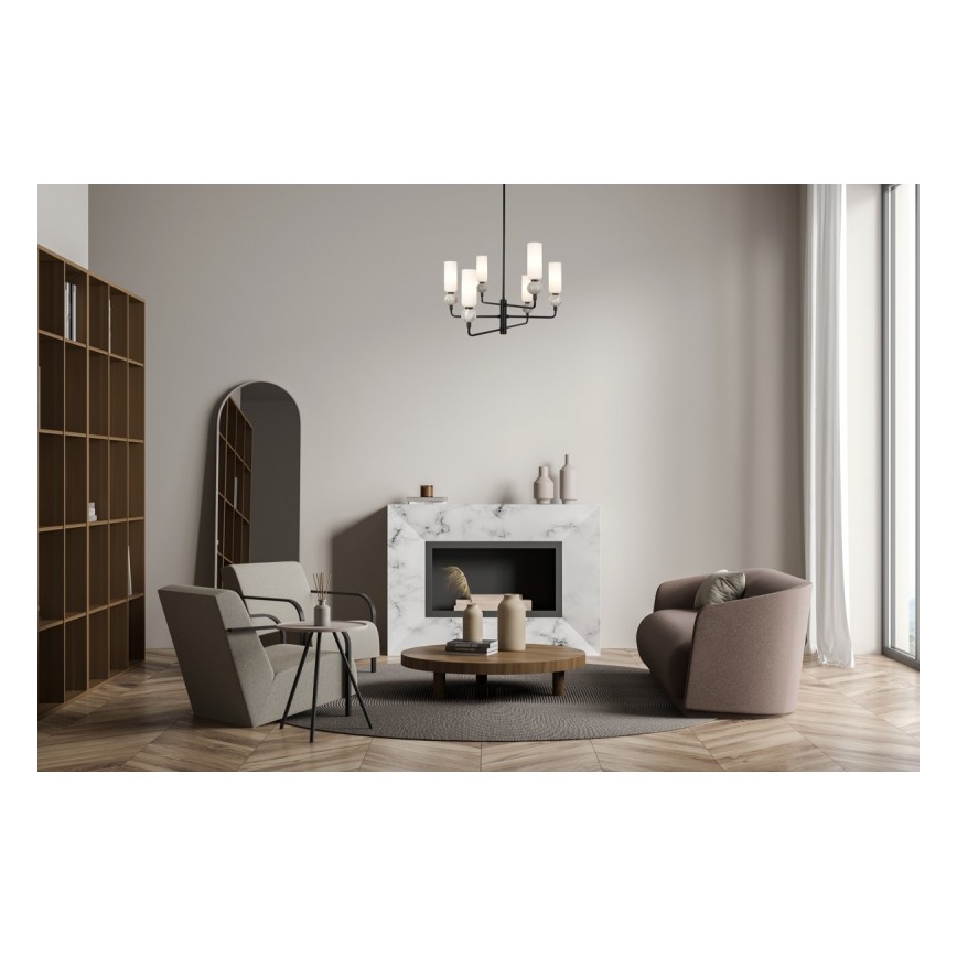 ITALUX - Hanglamp met stang SANTOS 6xG9/40W/230V zwart