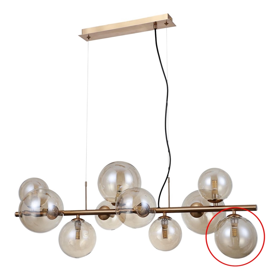 ITALUX - Vervangingsglas voor kroonluchter en wandlamp CANELLO G9 diameter 15 cm bruin