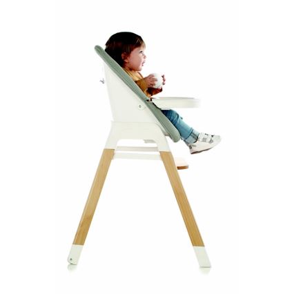 Jané - Eetstoel voor kinderen 3in1 WOODY grijs