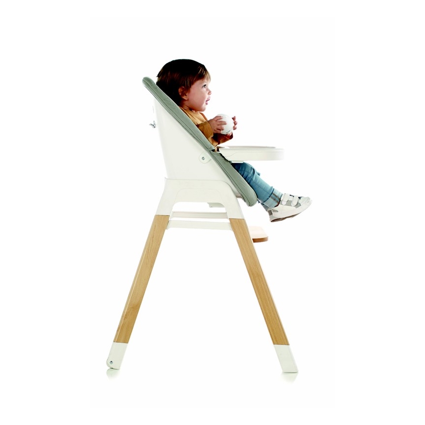 Jané - Eetstoel voor kinderen 3in1 WOODY grijs