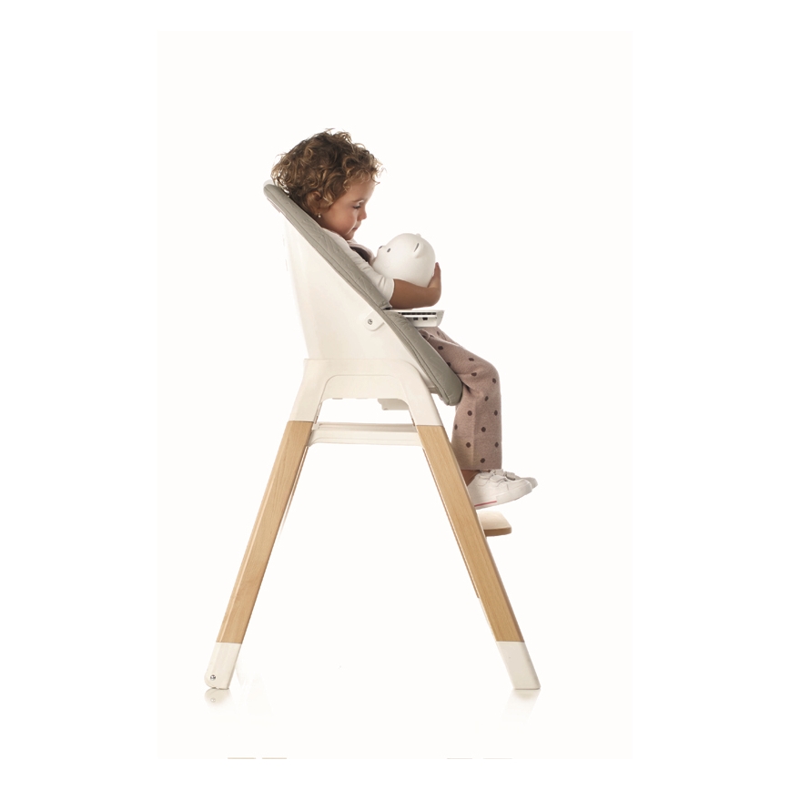 Jané - Eetstoel voor kinderen 3in1 WOODY grijs