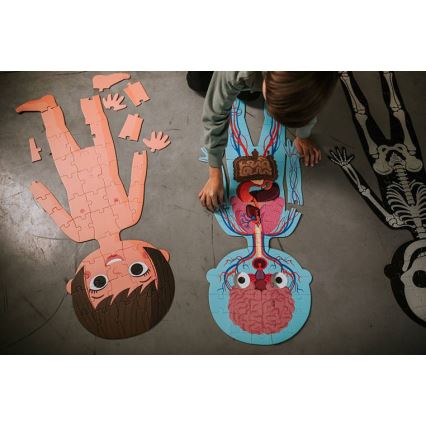 Janod - Educatief kinderspel puzzel 225 stuks menselijk lichaam