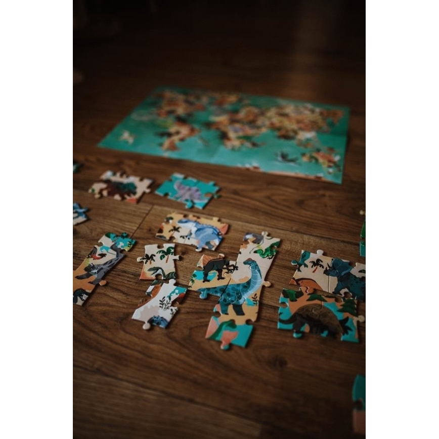 Janod - Educatieve kinderpuzzel 200 stukjes dinosaurussen