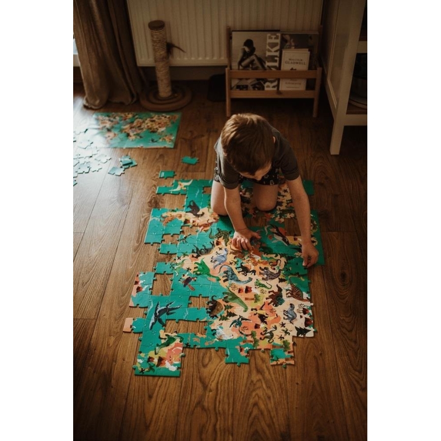 Janod - Educatieve kinderpuzzel 200 stukjes dinosaurussen
