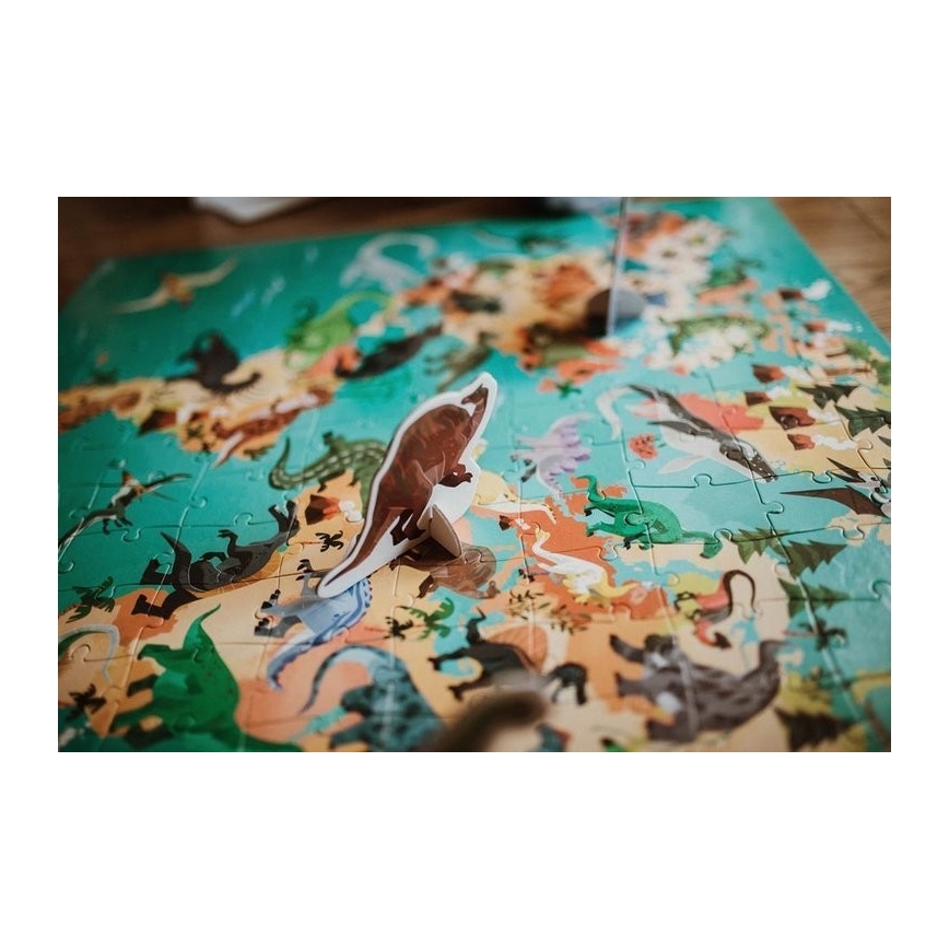 Janod - Educatieve kinderpuzzel 200 stukjes dinosaurussen