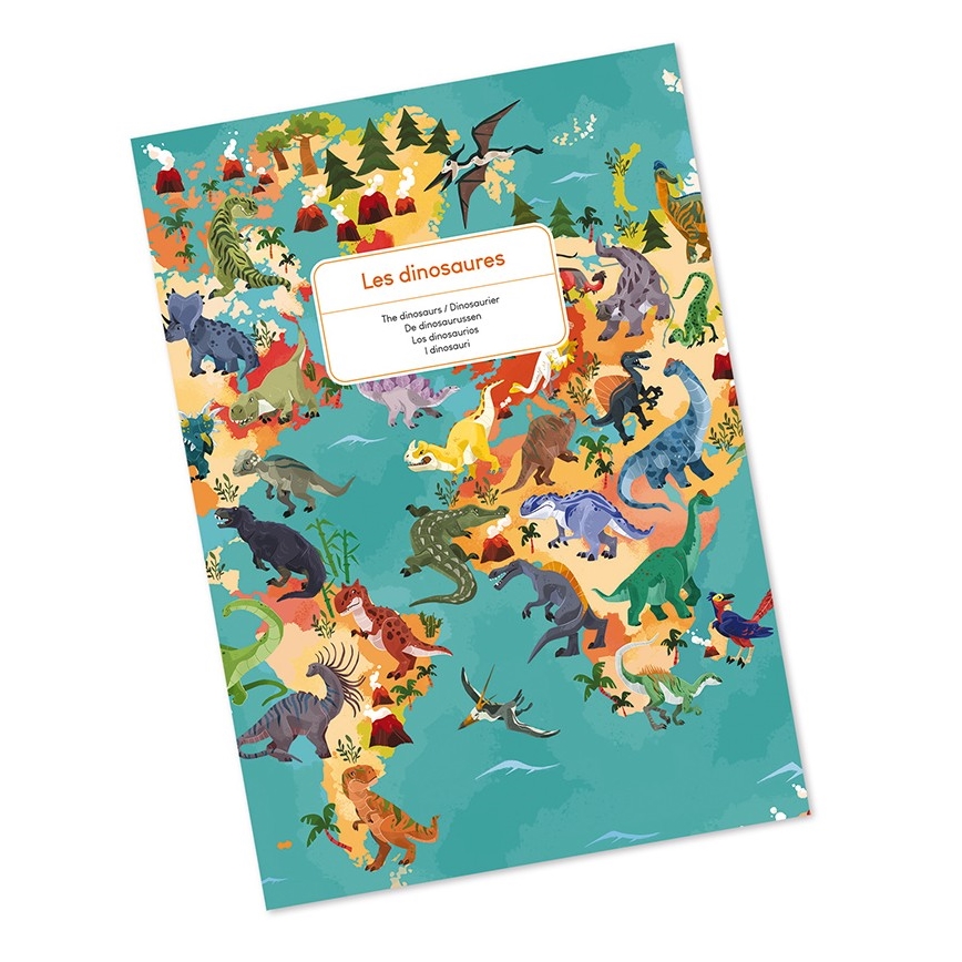 Janod - Educatieve kinderpuzzel 200 stukjes dinosaurussen