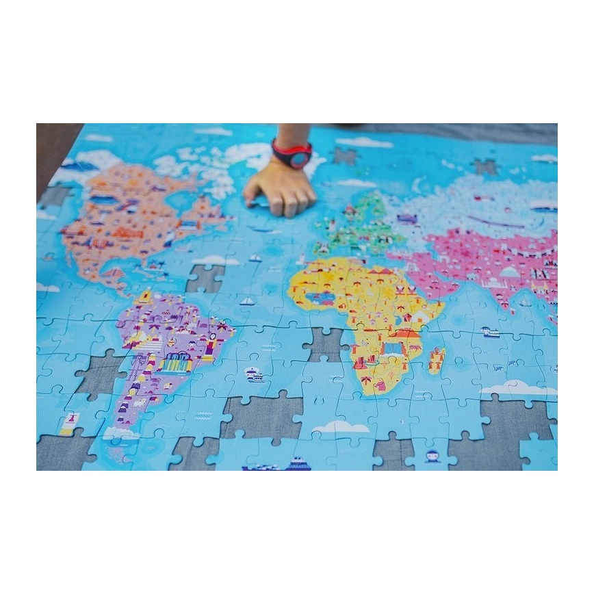 Janod - Educatieve kinderpuzzel 350 stuks wereld