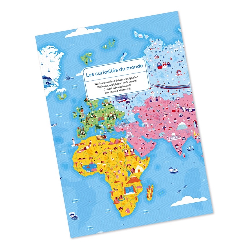 Janod - Educatieve kinderpuzzel 350 stuks wereld