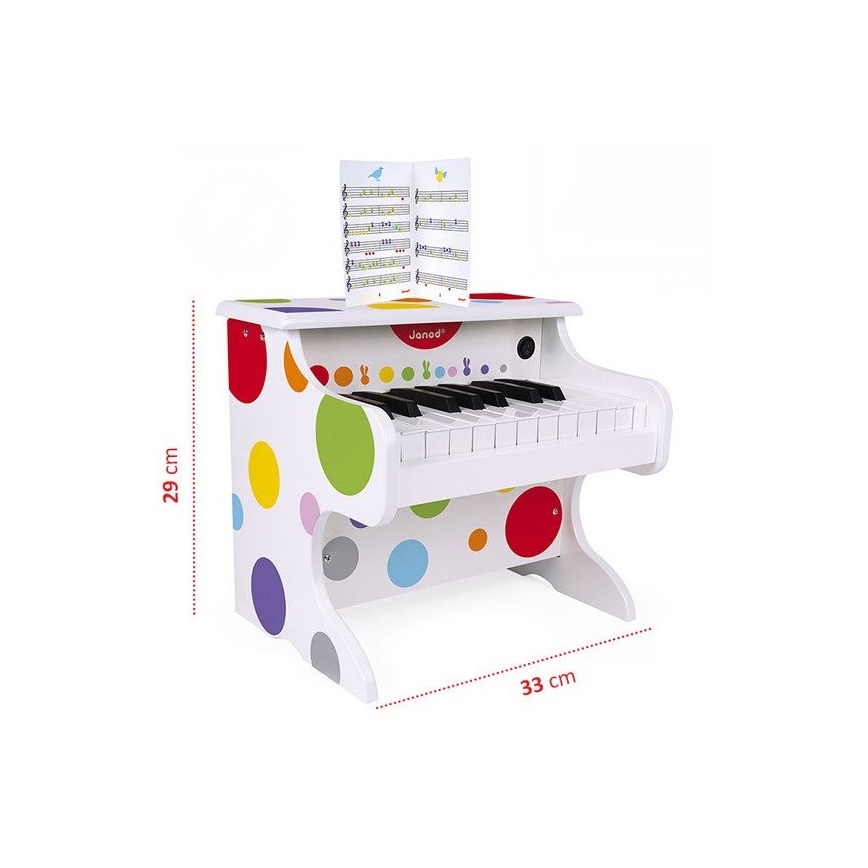 Janod - Elektronische piano CONFETTI 4xAA