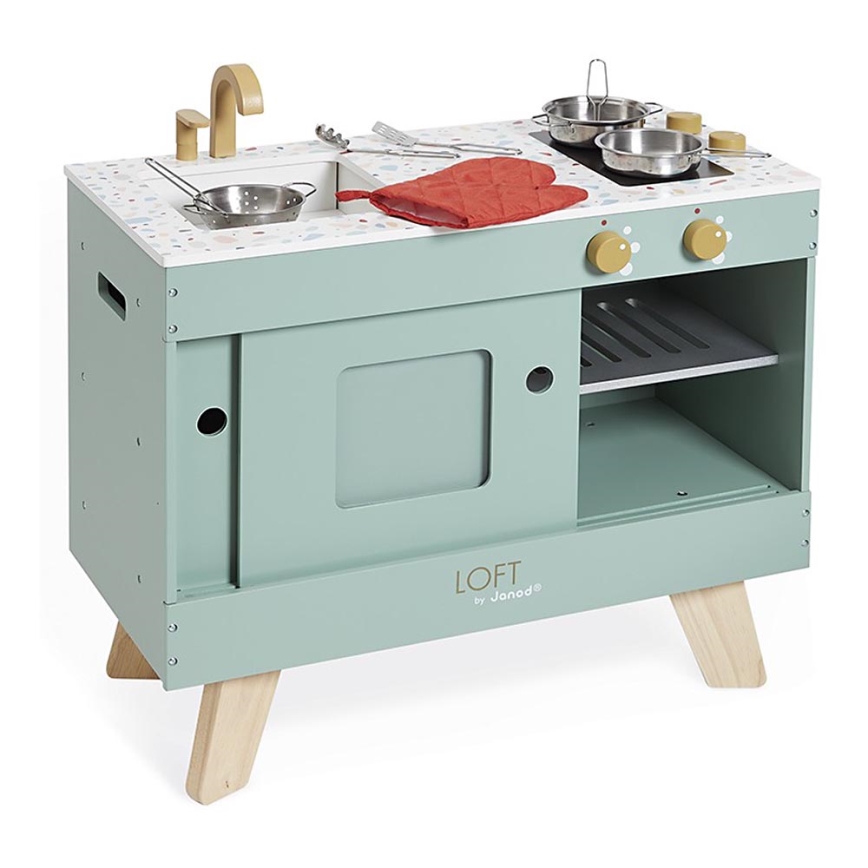 Janod - Houten keuken LOFT mint