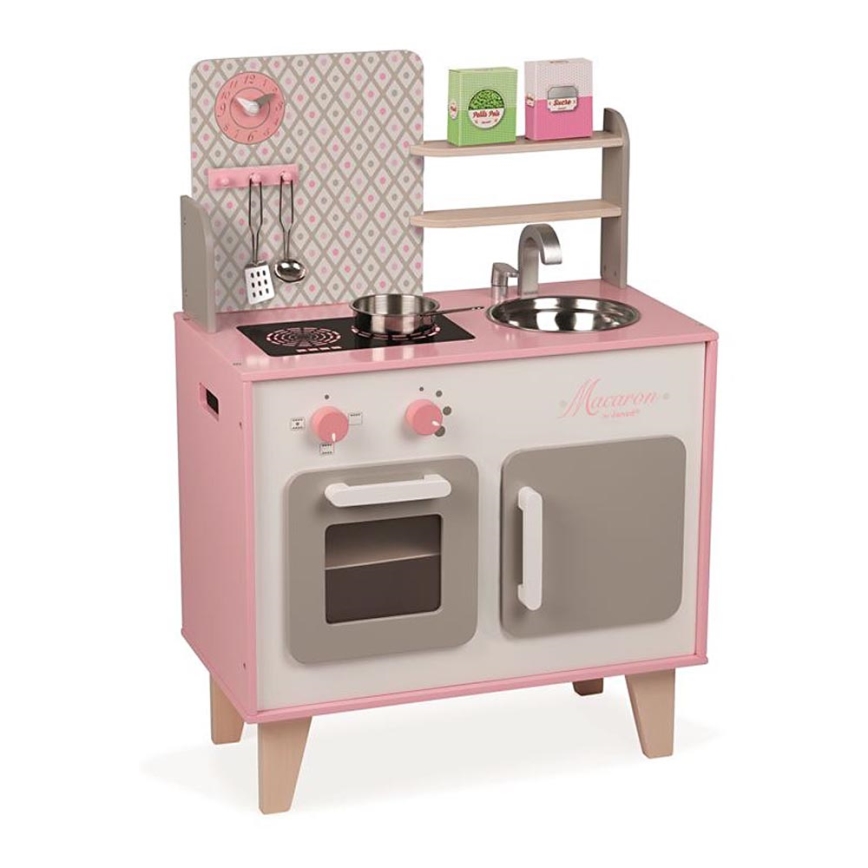 Janod - Houten keuken MACARON roze