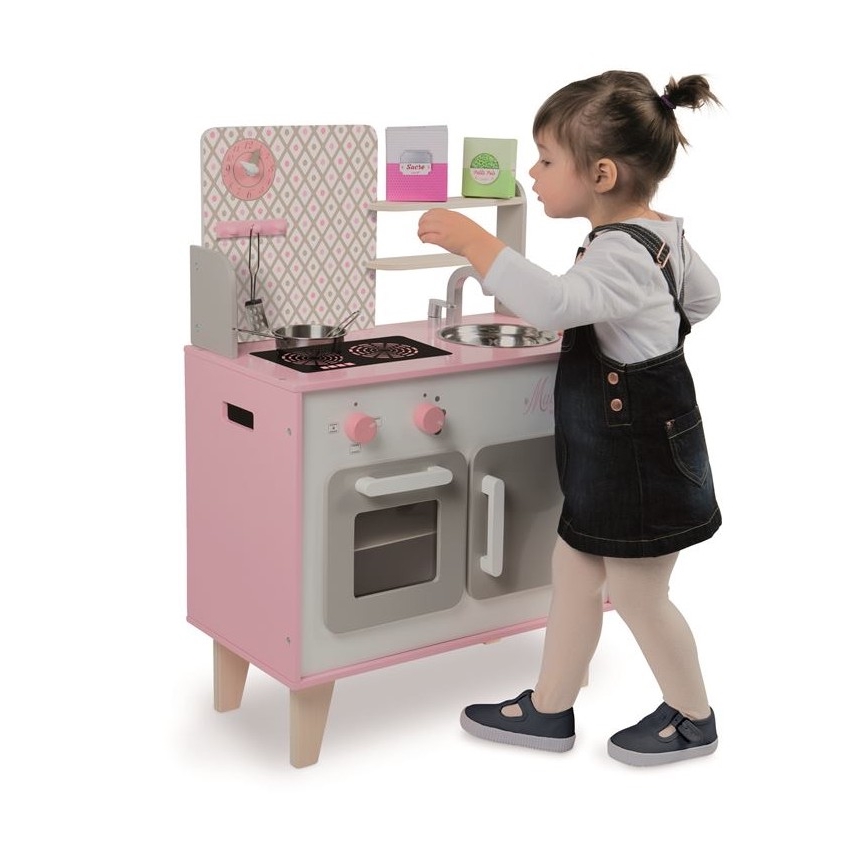 Janod - Houten keuken MACARON roze