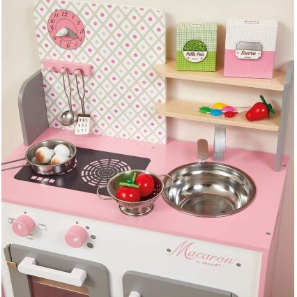 Janod - Houten keuken MACARON roze