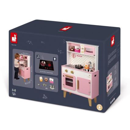 Janod - Houten keuken met LED kookplaat CANDY CHIC