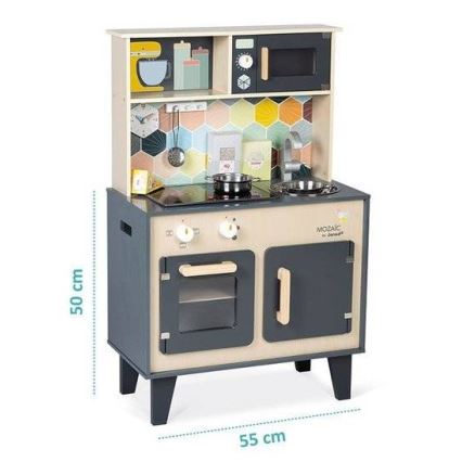 Janod - Houten keuken met LED kookplaat MOZAIC 2xLR6