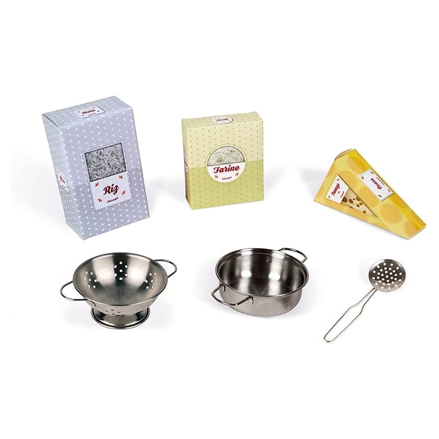 Janod - Houten keukentje met LED kookplaat MOZAIC 2xLR6