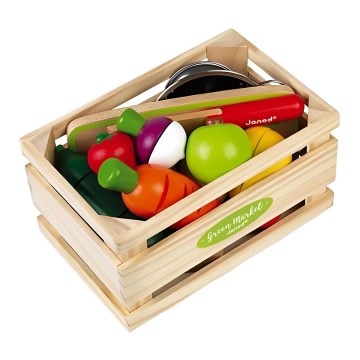 Janod - Houten kist met groenten en fruit