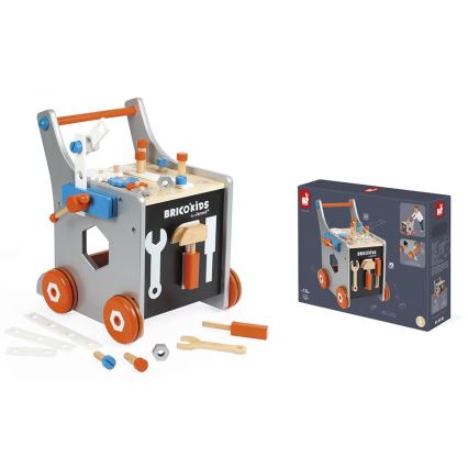 Janod - Houten loopwagen met gereedschap BRICOKIDS