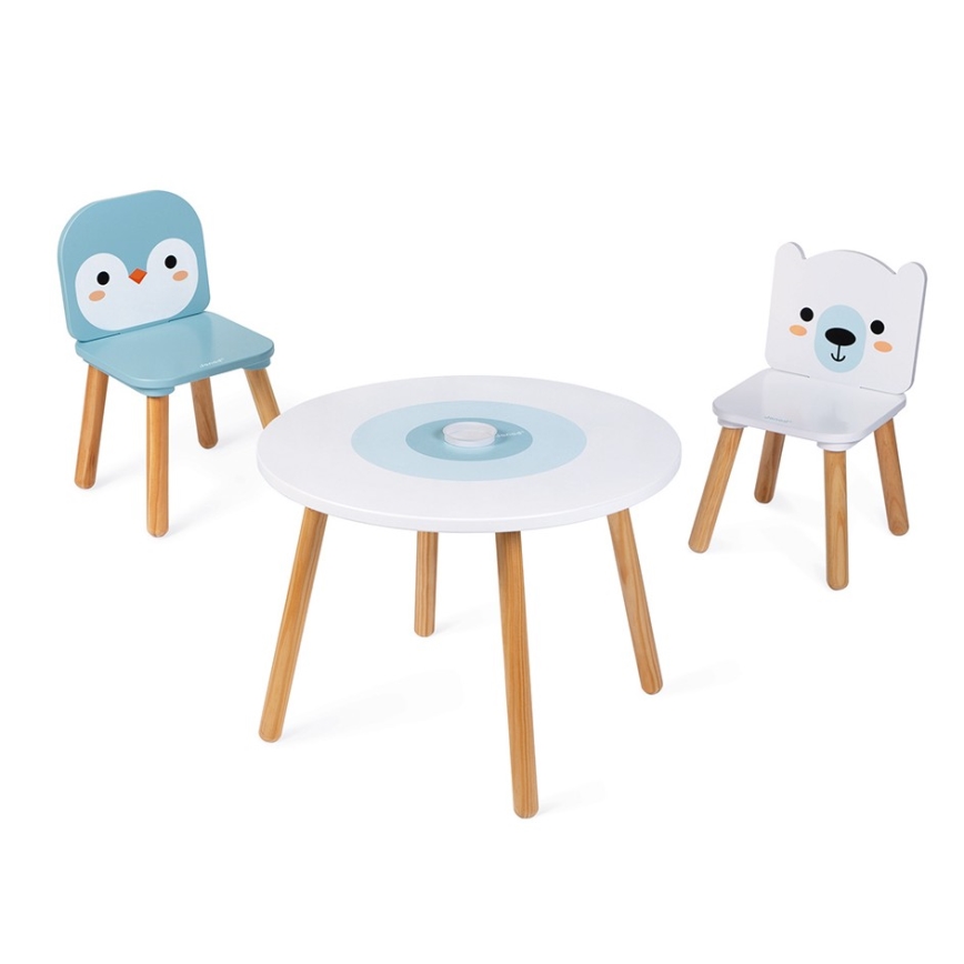 Janod - Houten tafeltje met stoeltjes
