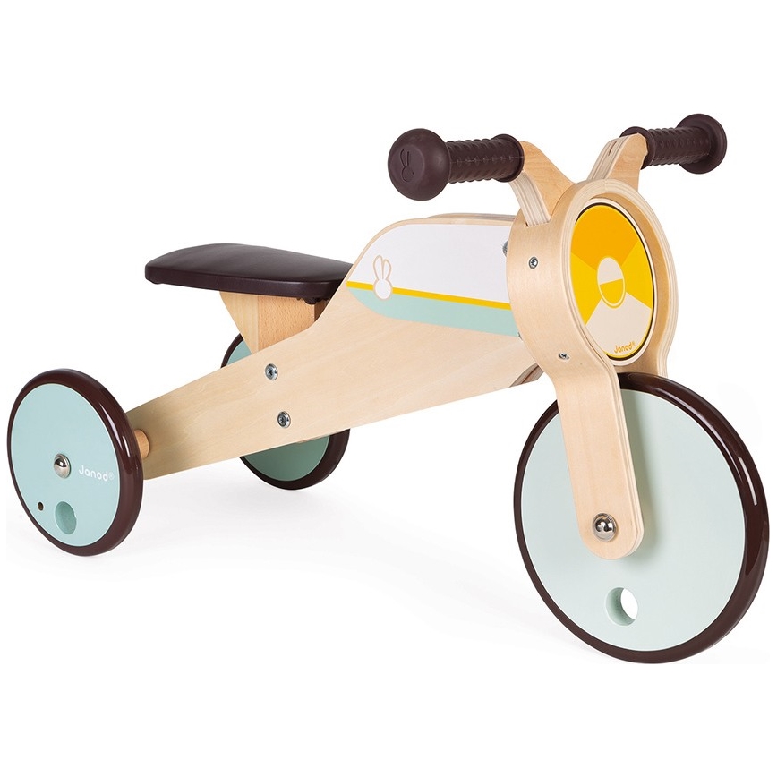 Janod - Kinderen houten loopfiets 2in1