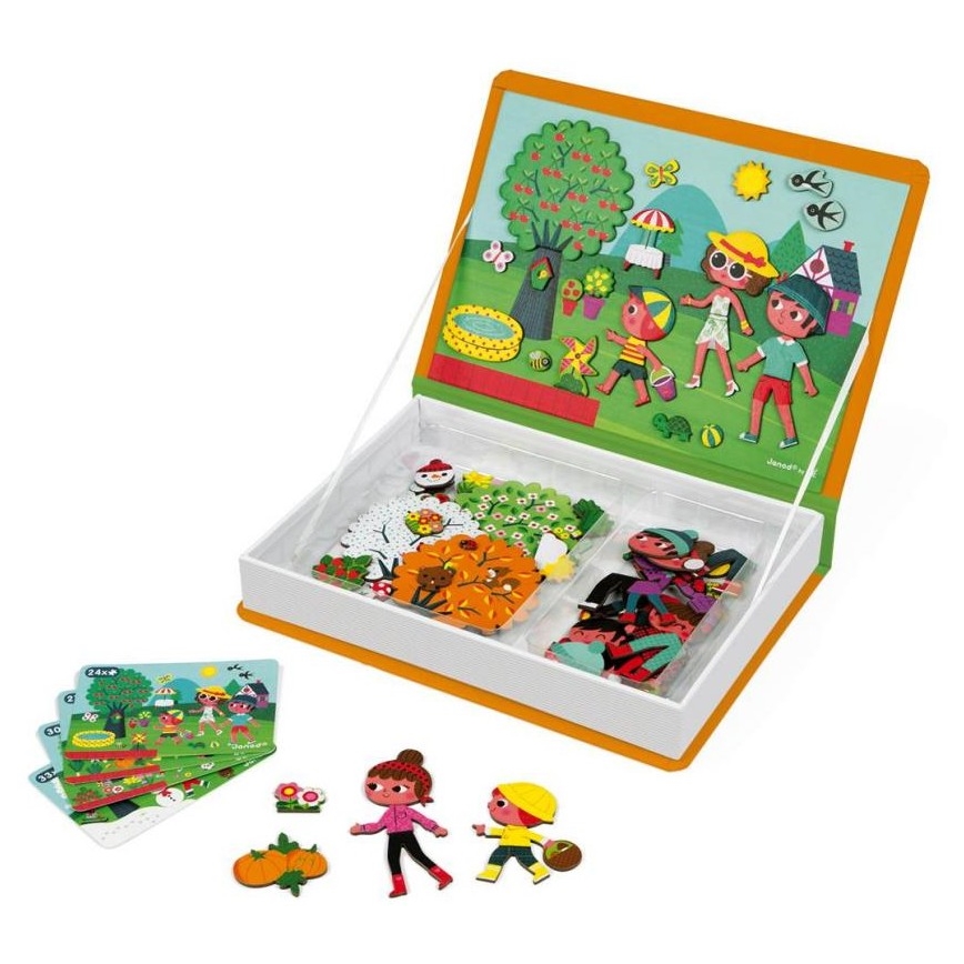 Janod - Magnetische interactieve set MAGNETIBOOK seizoenen van het jaar