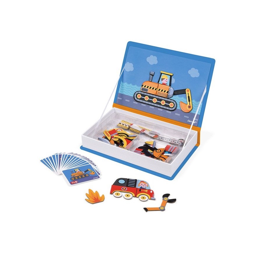 Janod - Magnetische interactieve set MAGNETIBOOK transportmiddelen