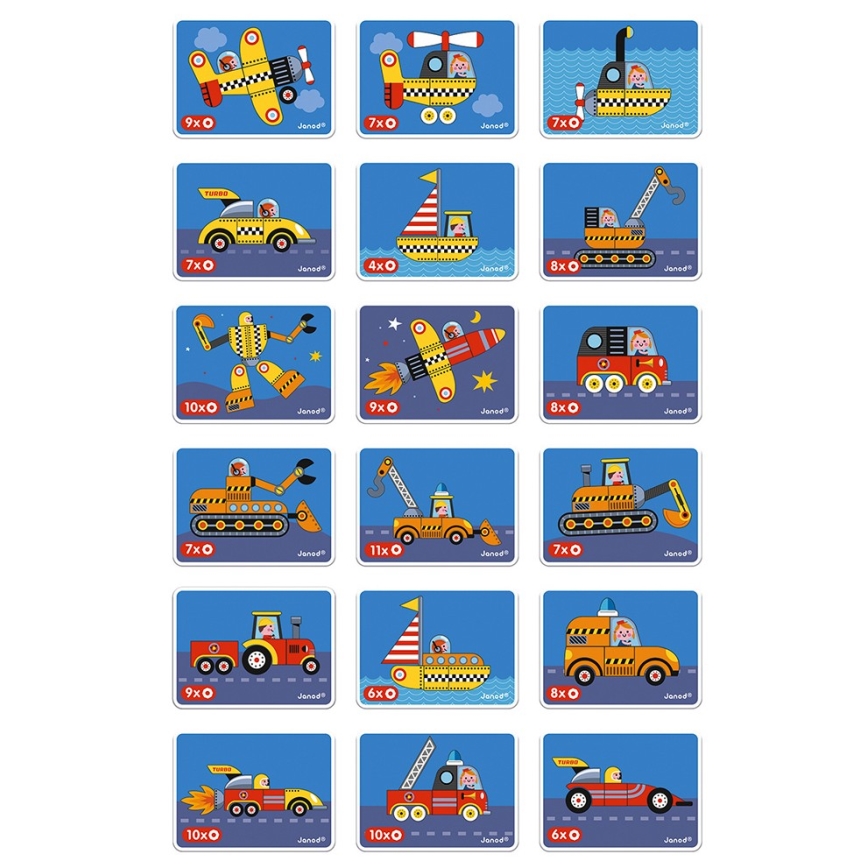 Janod - Magnetische interactieve set MAGNETIBOOK transportmiddelen