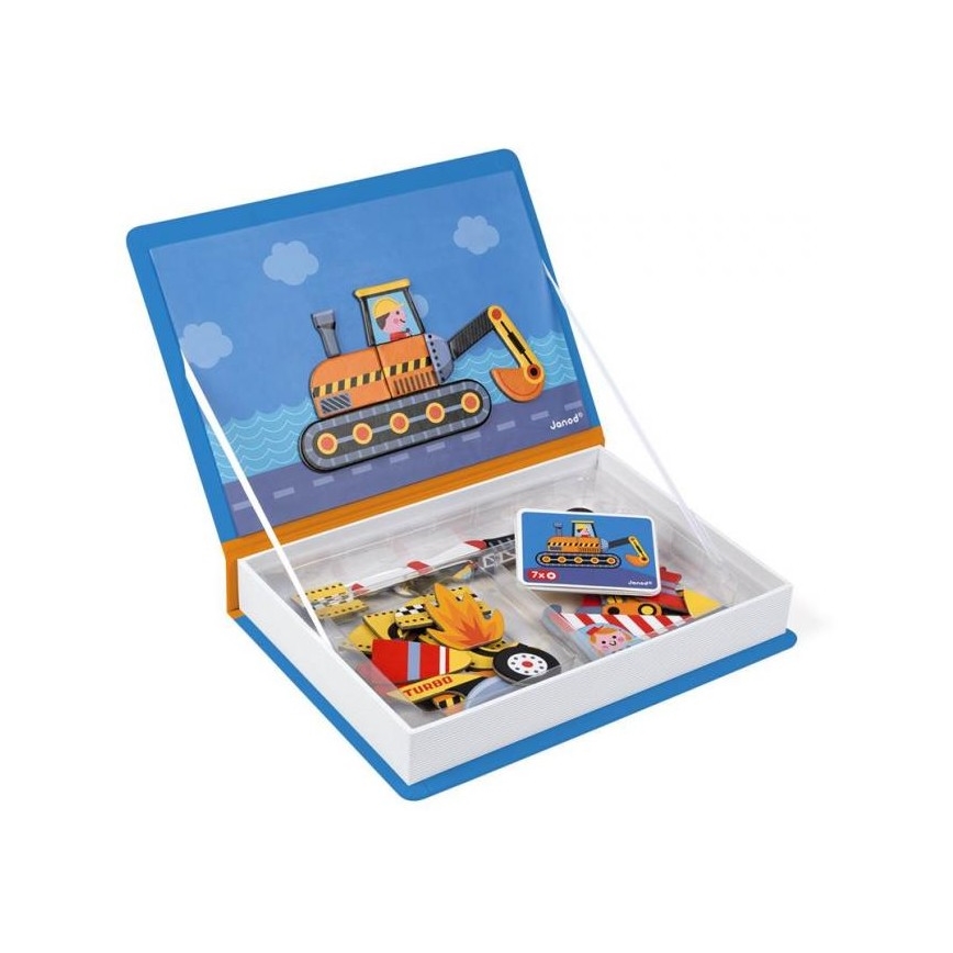 Janod - Magnetische interactieve set MAGNETIBOOK transportmiddelen
