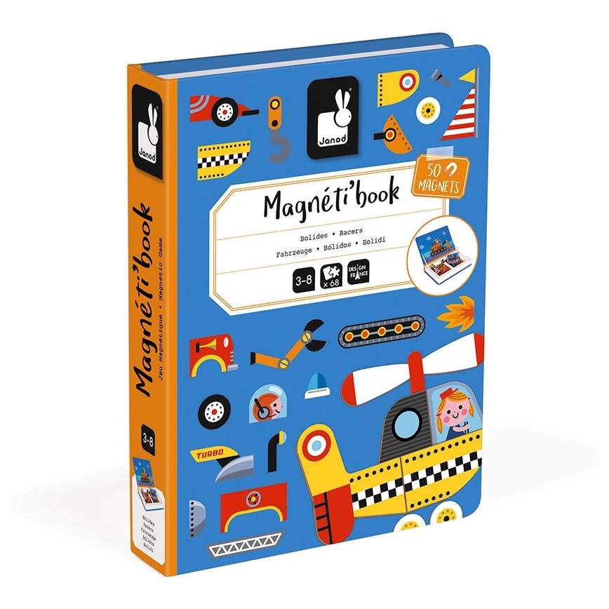 Janod - Magnetische interactieve set MAGNETIBOOK transportmiddelen
