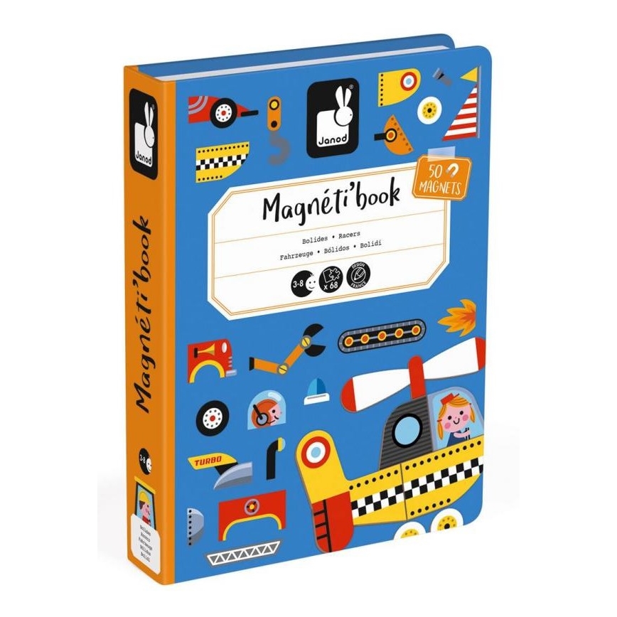 Janod - Magnetische interactieve set MAGNETIBOOK transportmiddelen