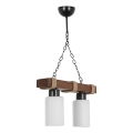 JASMIN Hanglamp 2xE27/40W/230V bruin/wit