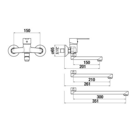 JIKA H3111Z70042201 - Wastafelmengkraan LYRA 15x20,1 cm glanzend chroom