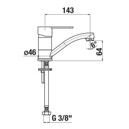 JIKA H3511Z10042201 - Kraan voor gootsteen LYRA 14,3 cm glanzend chroom