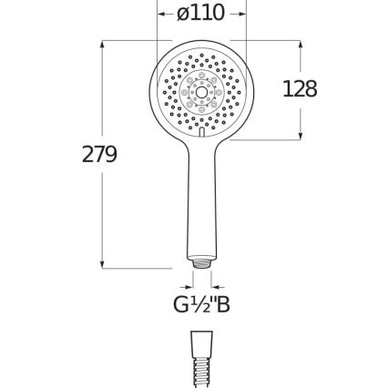 JIKA H3611X20044711 - Handdouche CUBITO glanzend chroom