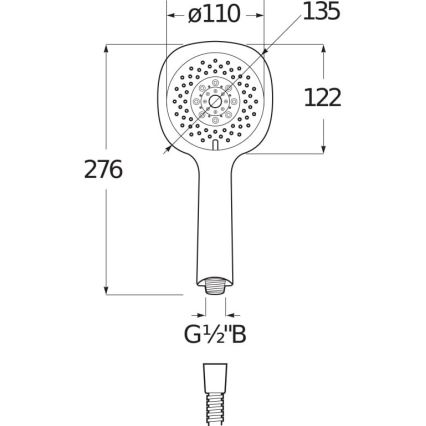 JIKA H3611X30044711 - Handdouche CUBITO glanzend chroom