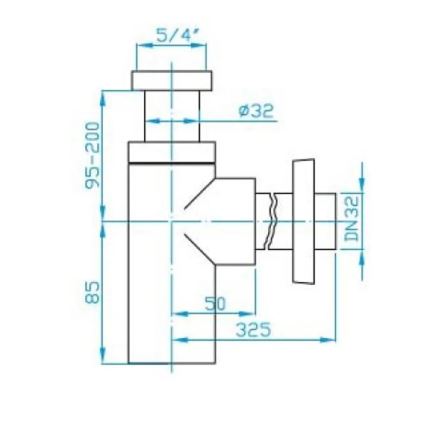 JIKA H3747100040001 - Ronde gootsteensifon MIO glanzend chroom