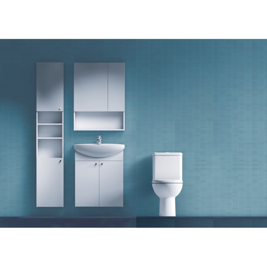 JIKA H4532410383041 - Spiegelkast met een plank LYRA 80x60 cm wit