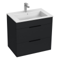 JIKA H4536021763521 - Badkamerkast met een kom CUBE 60,7x65 cm zwart