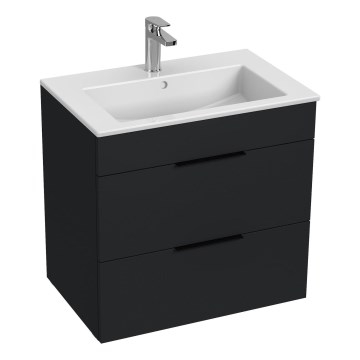 JIKA H4536021763521 - Badkamerkast met een kom CUBE 60,7x65 cm zwart