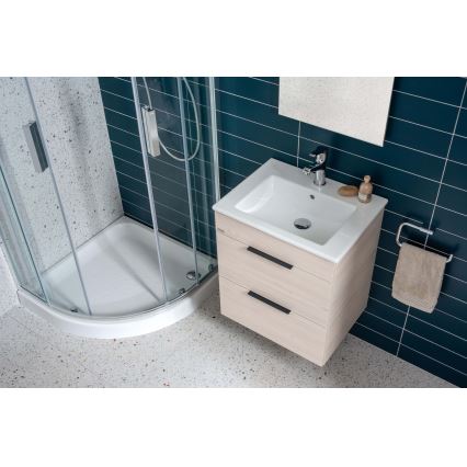 JIKA H4536021765141 - Badkamerkast met een kom CUBE 60,7x65 cm essehout