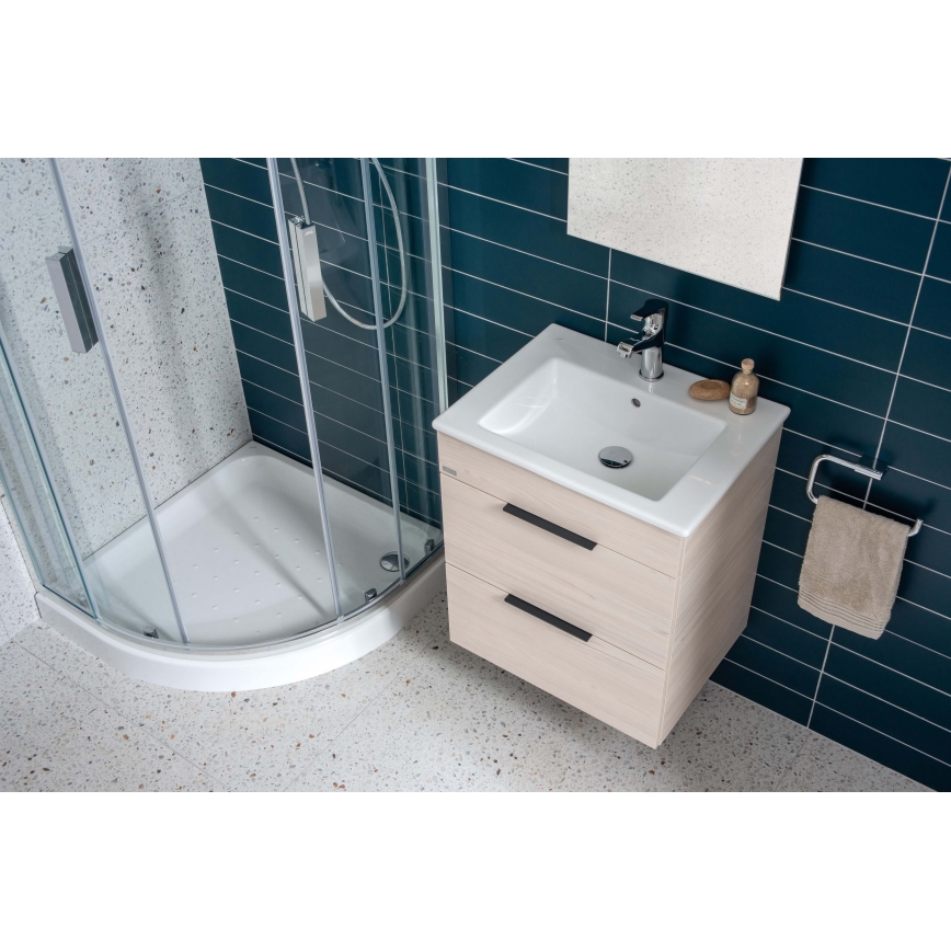 JIKA H4536021765141 - Badkamerkast met een kom CUBE 60,7x65 cm essehout