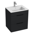 JIKA H4536121763521 - Badkamerkast met een kom CUBE 60,7x55 cm zwart