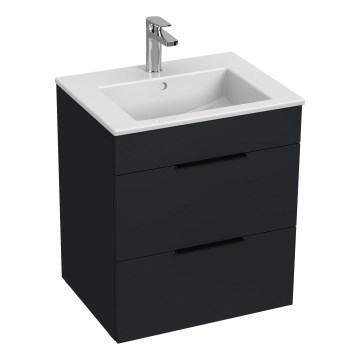 JIKA H4536121763521 - Badkamerkast met een kom CUBE 60,7x55 cm zwart