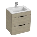 JIKA H4536121765141 - Badkamerkast met een kom CUBE 60,7x55 cm essehout