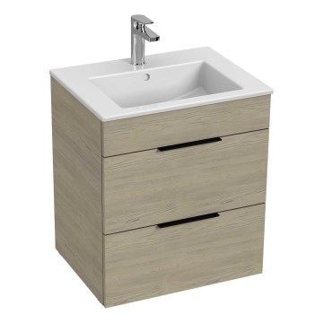 JIKA H4536121765141 - Badkamerkast met een kom CUBE 60,7x55 cm essehout